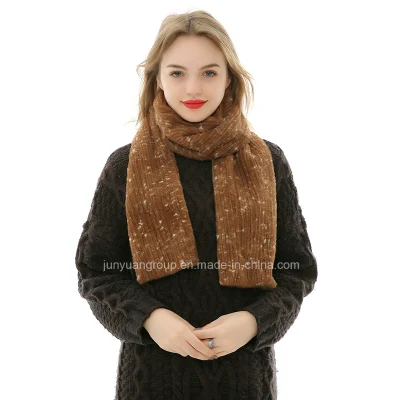 Hot Sale New Design Women Yarn Dyed Artificial Fur Scarf